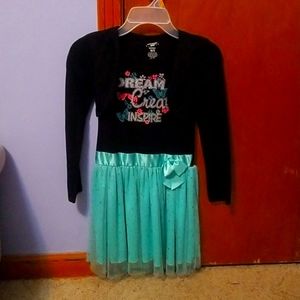 Black and Turquoise Glitter dress